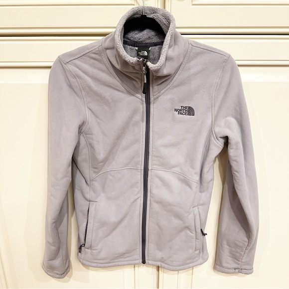 The North Face Womens Lavender Fleece Lined Zip Front Mock Neck Sweatshirt Small - Picture 1 of 10